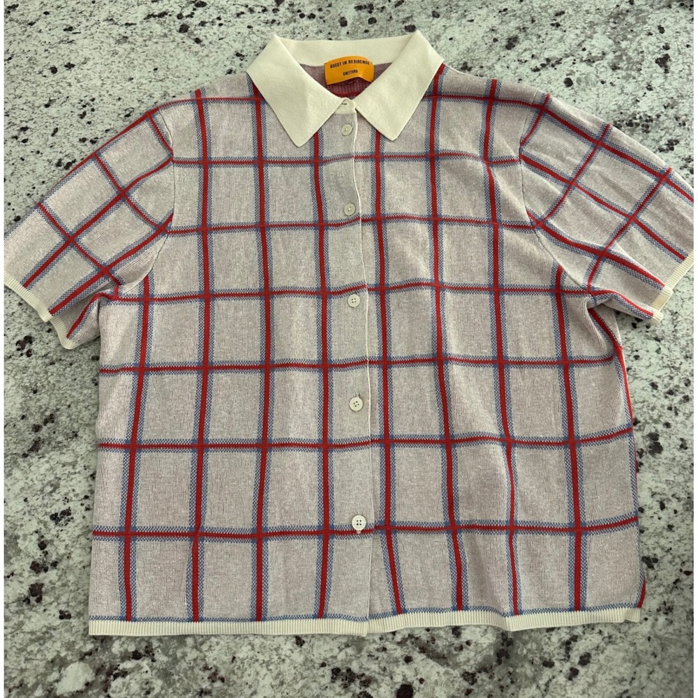 The Guest in Residence Picnic Plaid Shirt XL